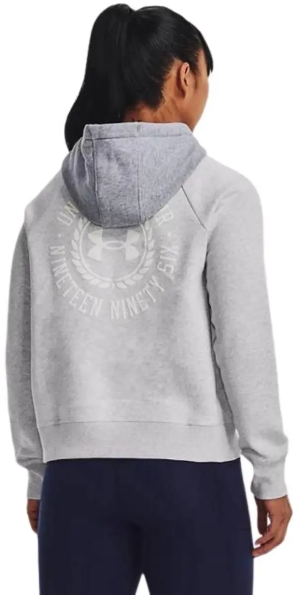 Under Armour Rival Fleece CB Hoodie Dames - Grijs - XL - afbeelding 3 van 5