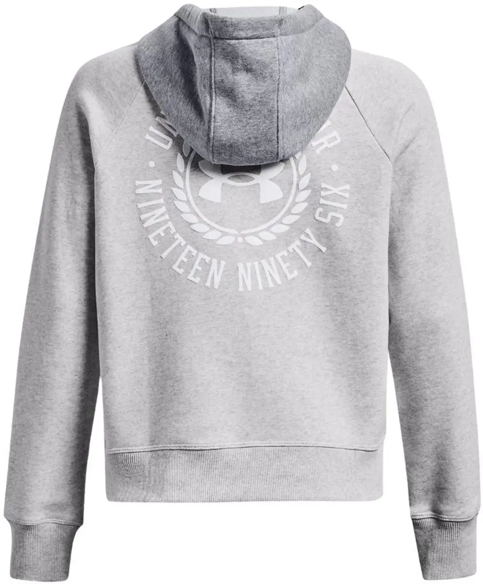 Under Armour Rival Fleece CB Hoodie Dames - Grijs - XL - afbeelding 4 van 5