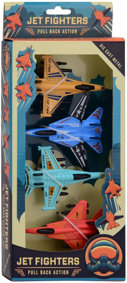 Johntoy Straaljagers Action Fighters 4-pack - Multicolor