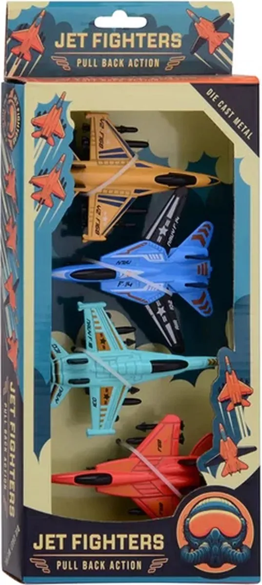 Johntoy Straaljagers Action Fighters 4-pack - Multicolor
