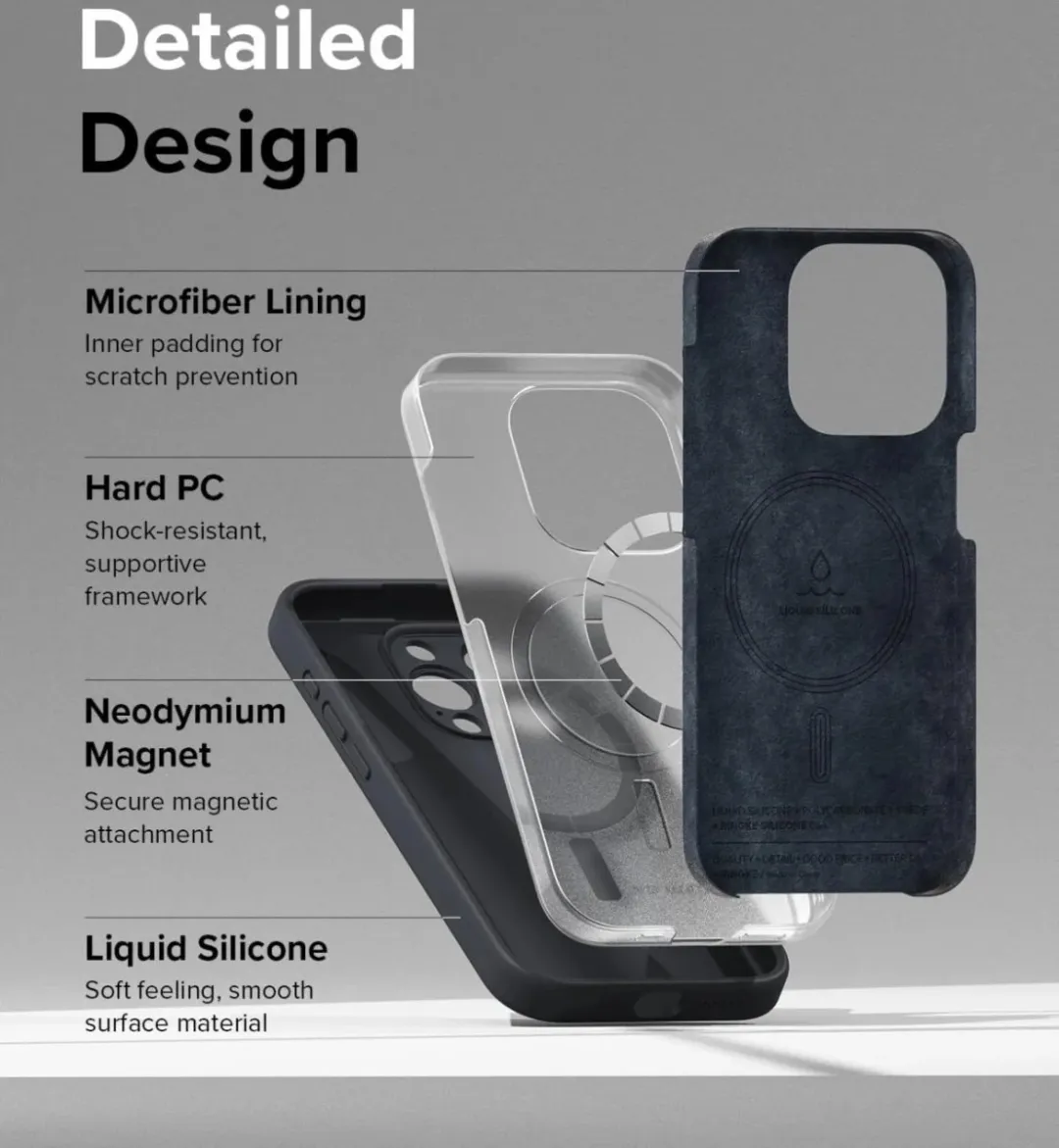Ringke Siliconen Hoesje iPhone 15 Pro Max - MagSafe - Blauw
