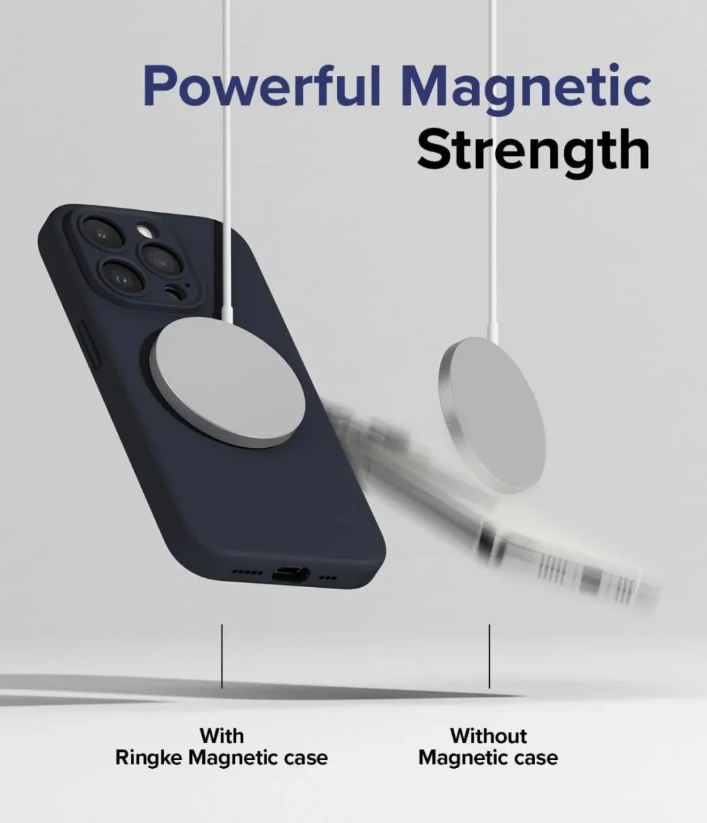 Ringke Siliconen Hoesje iPhone 15 Pro Max - MagSafe - Blauw - afbeelding 6 van 6