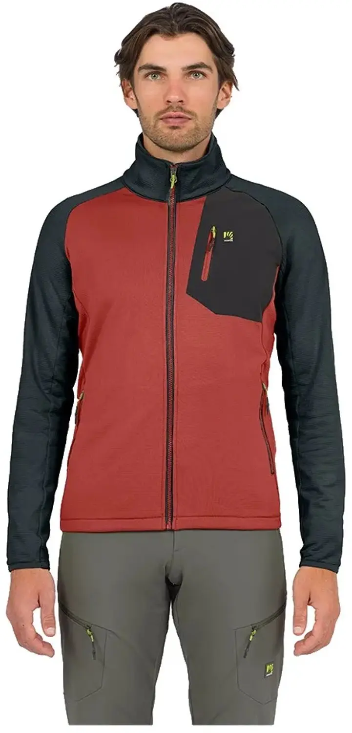 Karpos Odle Evo Fleece Met Volledige Rits Rood L Man