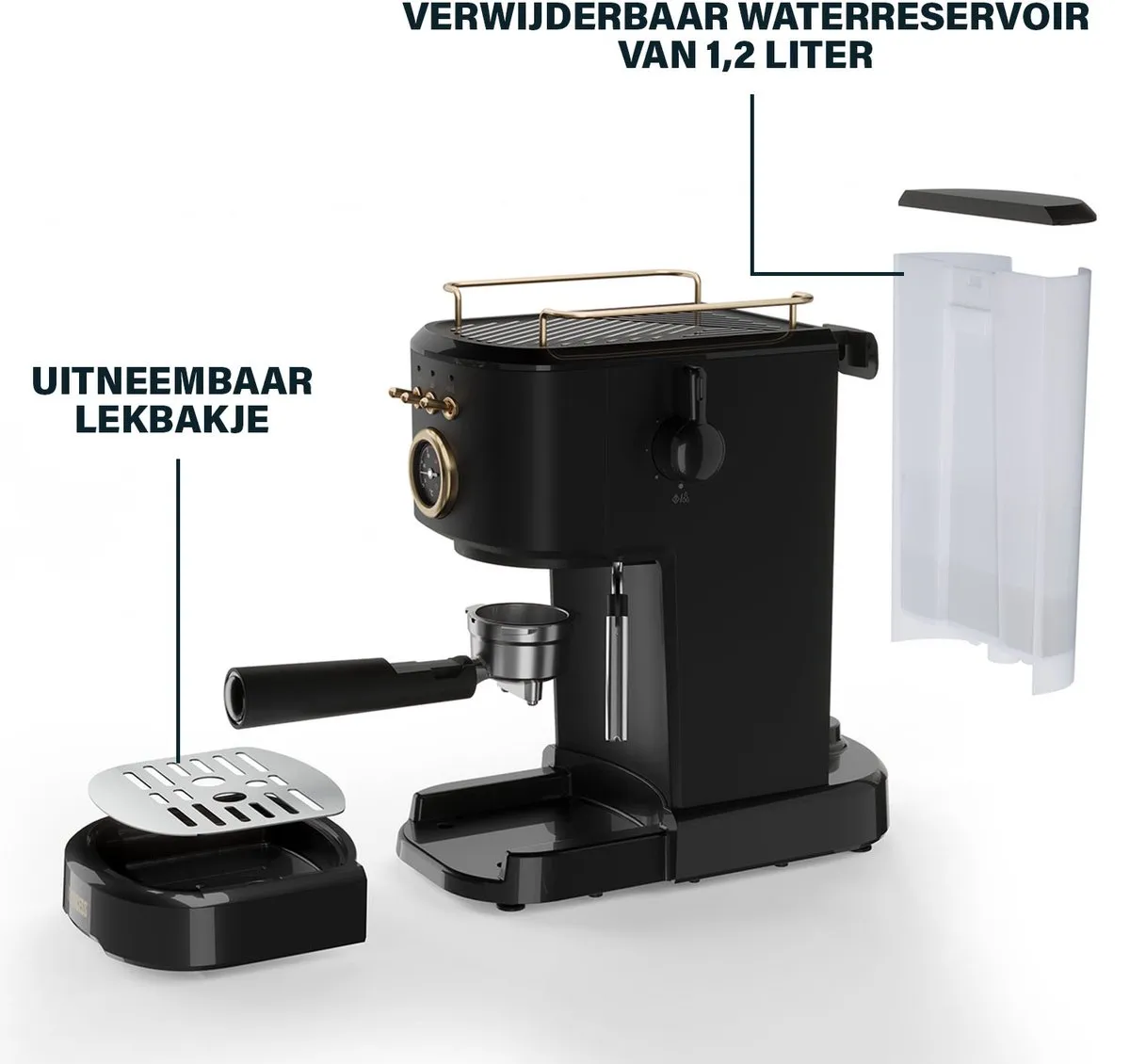 Princess 249417 Espressoapparaat - 1100W - 1.2L - Zwart