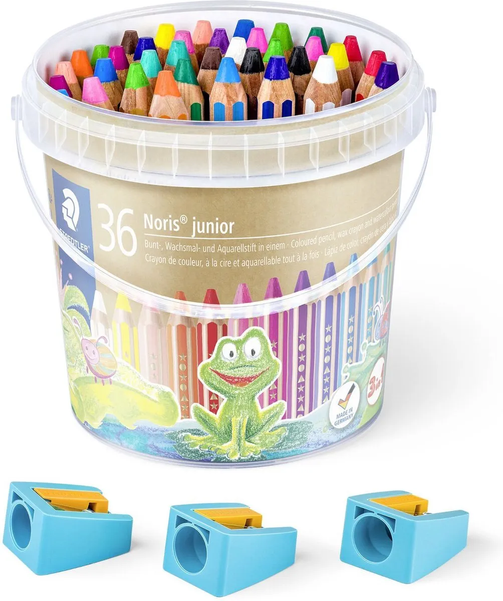 STAEDTLER Noris Junior 3-in-1 Kleurpotlood - 36 Stuks - Multi - afbeelding 6 van 6