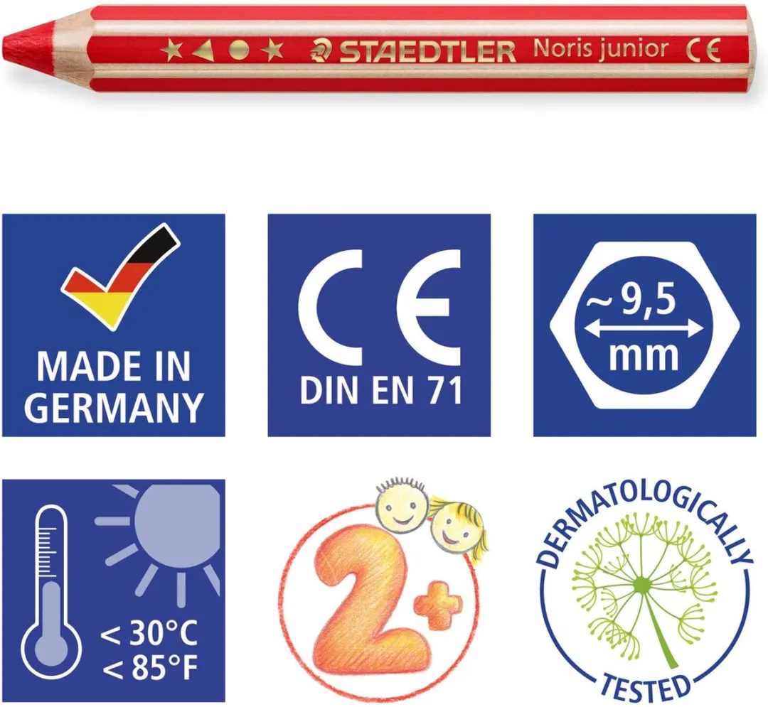 STAEDTLER Noris Junior 3-in-1 Kleurpotlood - 36 Stuks - Multi
