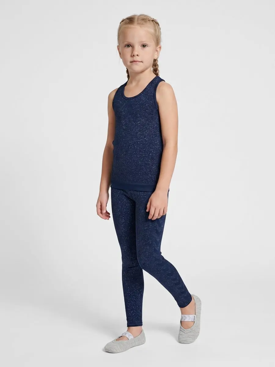 hummel Seamless Glitter - Dress Blues - 134 - afbeelding 5 van 6