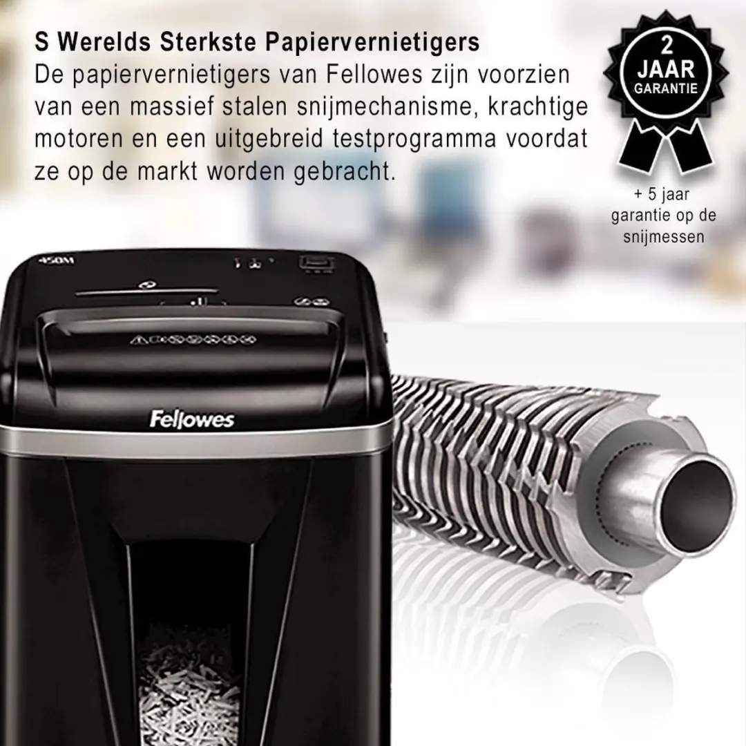 Fellowes Microshred 450M 4074101 Papiervernietiger - Zwart - afbeelding 4 van 6