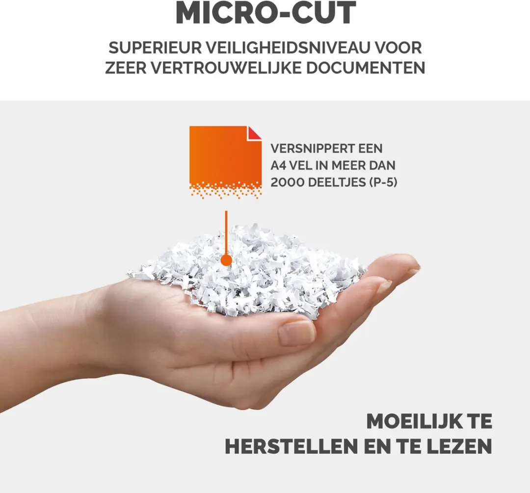 Fellowes Microshred 450M 4074101 Papiervernietiger - Zwart - afbeelding 6 van 6