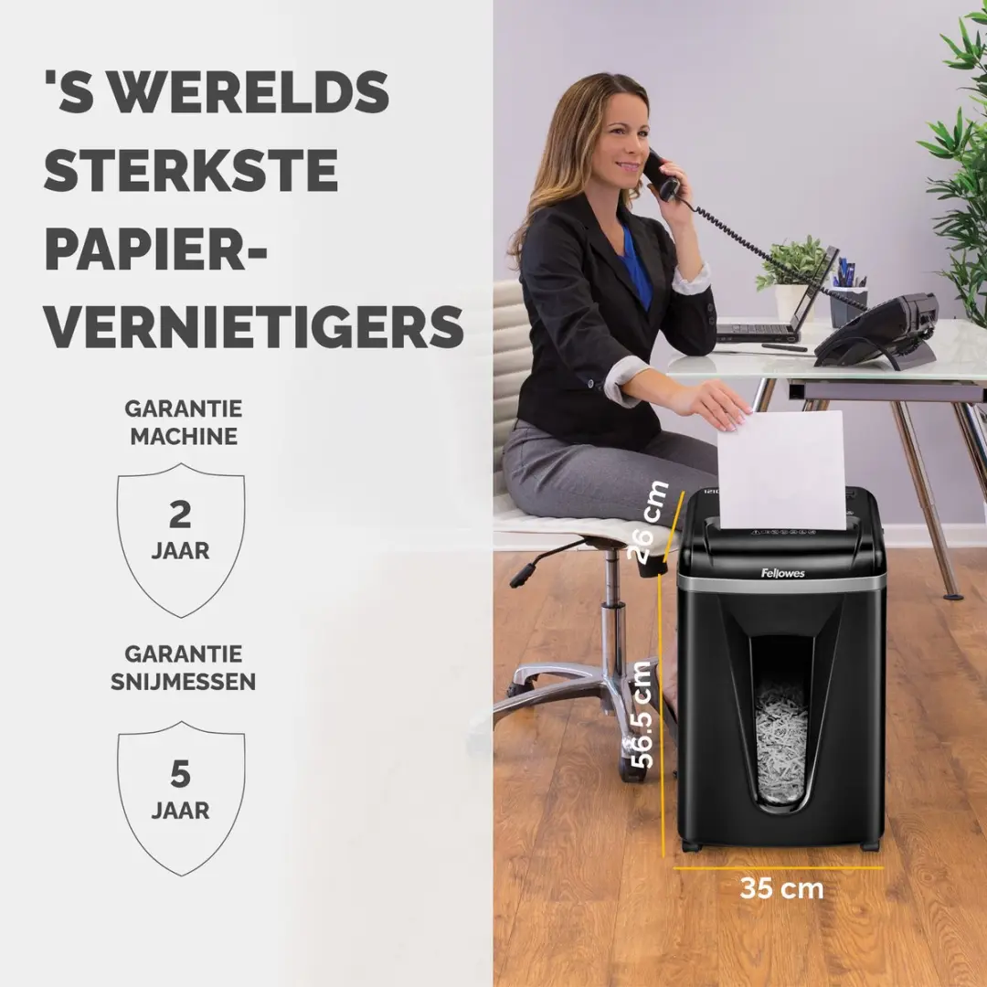 Fellowes Microshred 450M 4074101 Papiervernietiger - Zwart - afbeelding 5 van 6