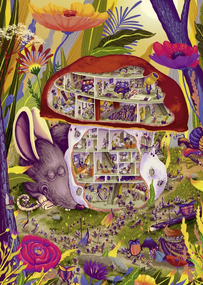 Heye Living Mushroom Puzzel 1000 Stukjes - Multicolor