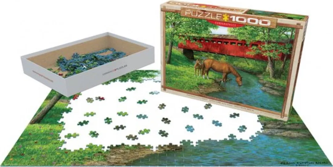 Eurographics Sweet Water Bridge Legpuzzel 1000 Stuks - Meerkleurig