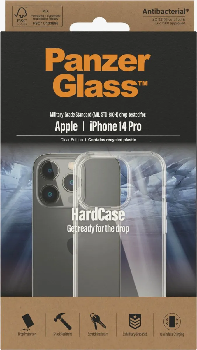 PanzerGlass HardCase PZ-0402 iPhone 14 Pro - Transparant