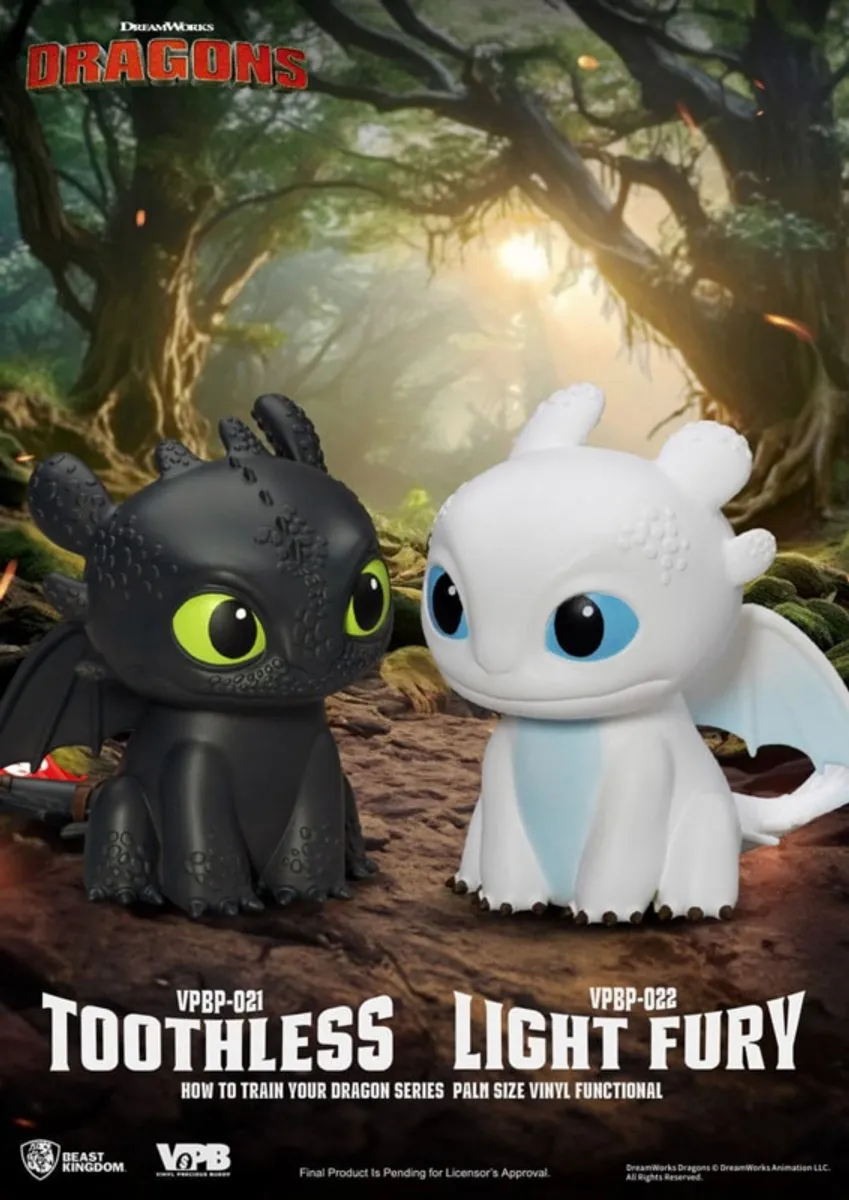 How To Train Your Dragon Piggy Vinyl Bank Light Fury 12 cm