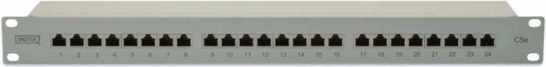 Digitus DN-91524S Patch Panel CAT5E 24x RJ45 - Grijs