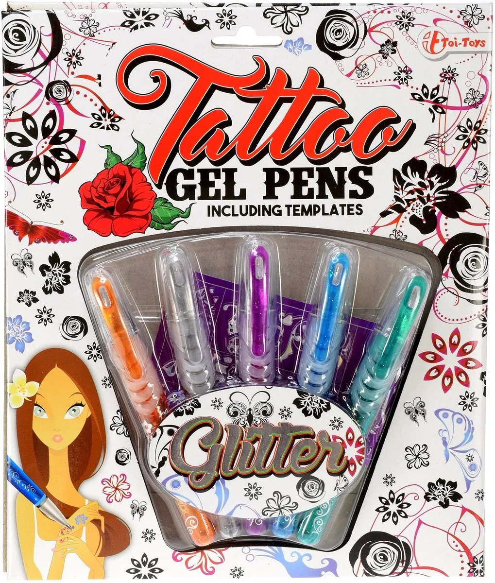 Toi-Toys Tattoo Gelpennen 5-delig