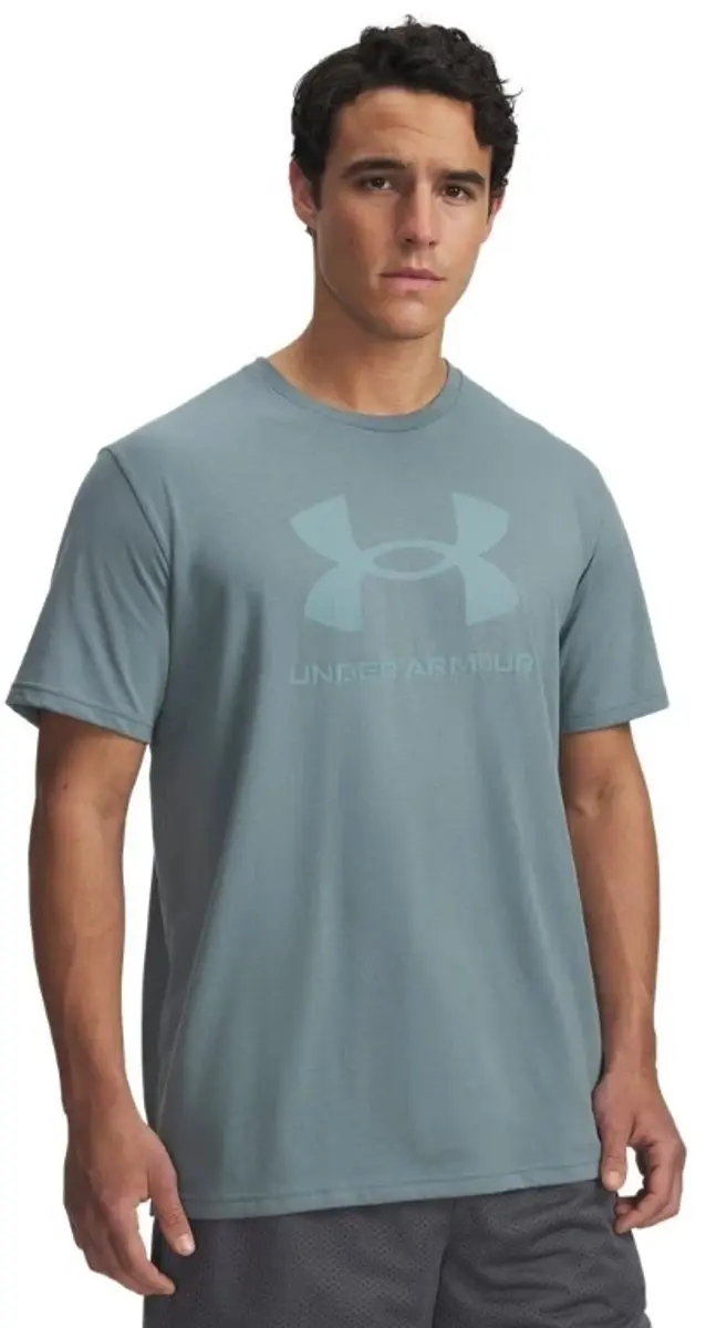 Logo SS T-shirt Heren Jasper Blue/Serpentine M