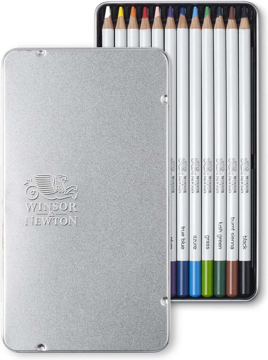 Winsor & Newton Studio Collection Kleurpotloden 12 Stuks - Dikcores Wax-Based