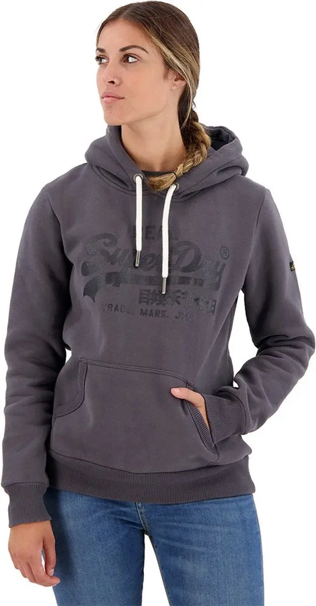Superdry Vl Embellish Hoodie Zwart 2XS Vrouw