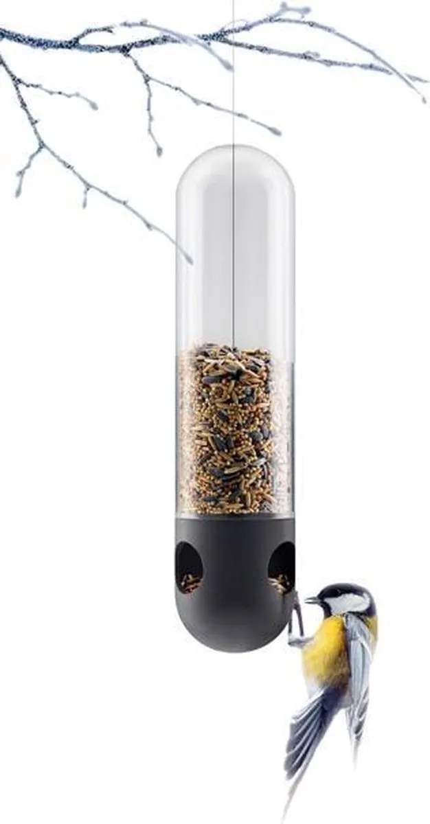 Eva Solo Vogel Voederbuis Hangend Glas 29x7cm - Transparant