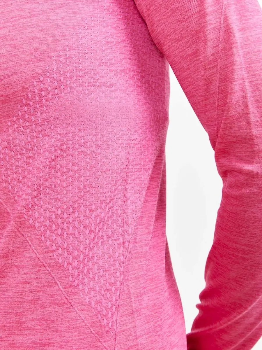 Craft Core Dry Active Comfort Zip Dames Longsleeve - Roze - L - afbeelding 3 van 3