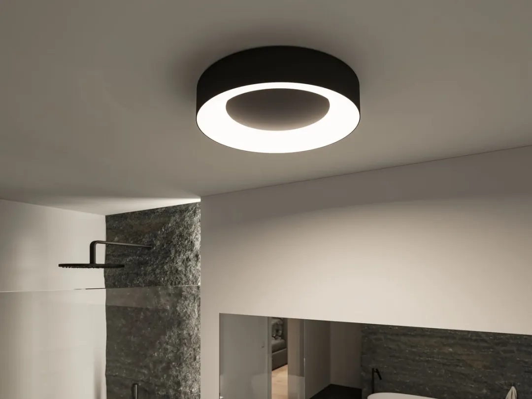 Paulmann Casca LED Plafondlamp IP44 - 2100lm - Zwart mat