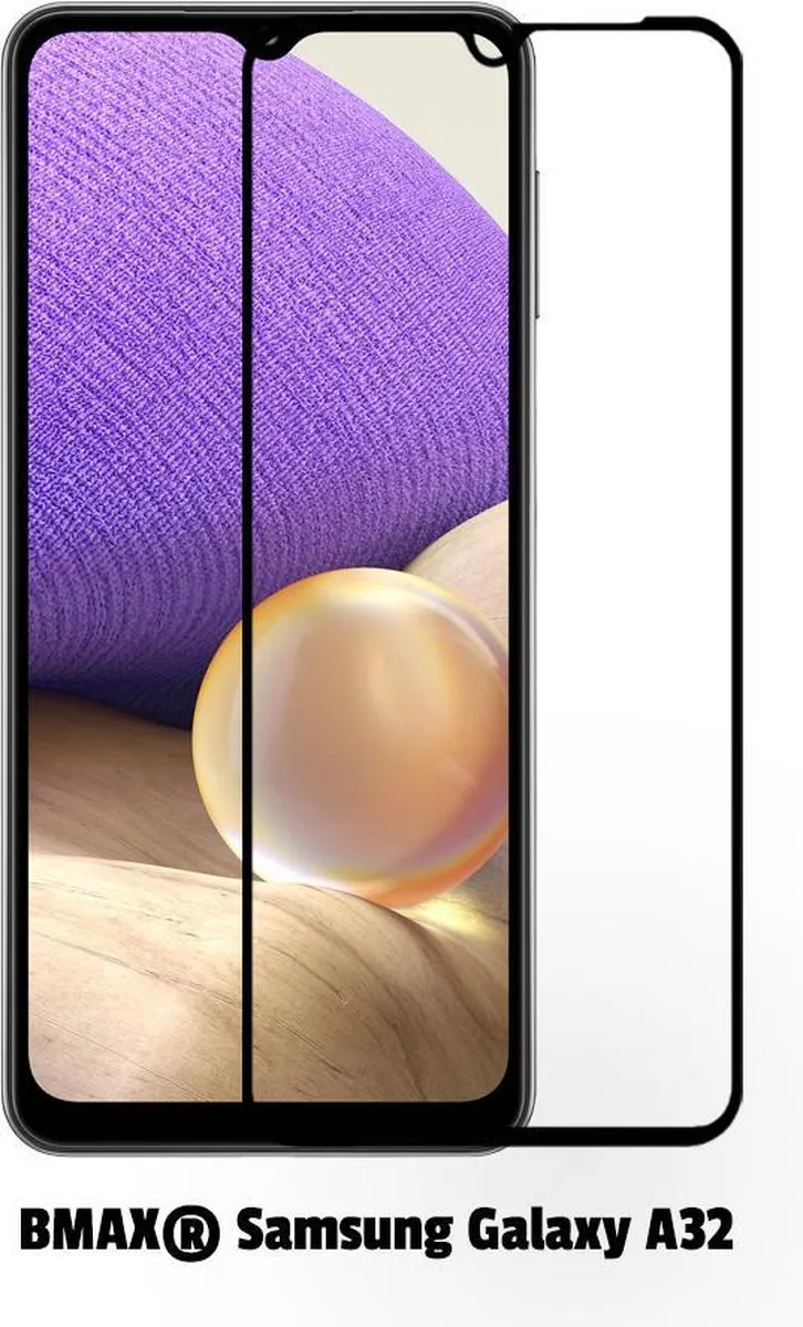 BMAX Screenprotector Samsung Galaxy A32 - 2 Stuks - Zwart
