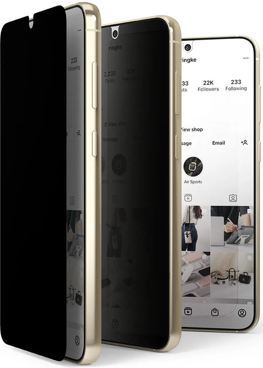Ringke Screen Protector Samsung Galaxy S23+ - 9H Tempered Glass - Inclusief Jig