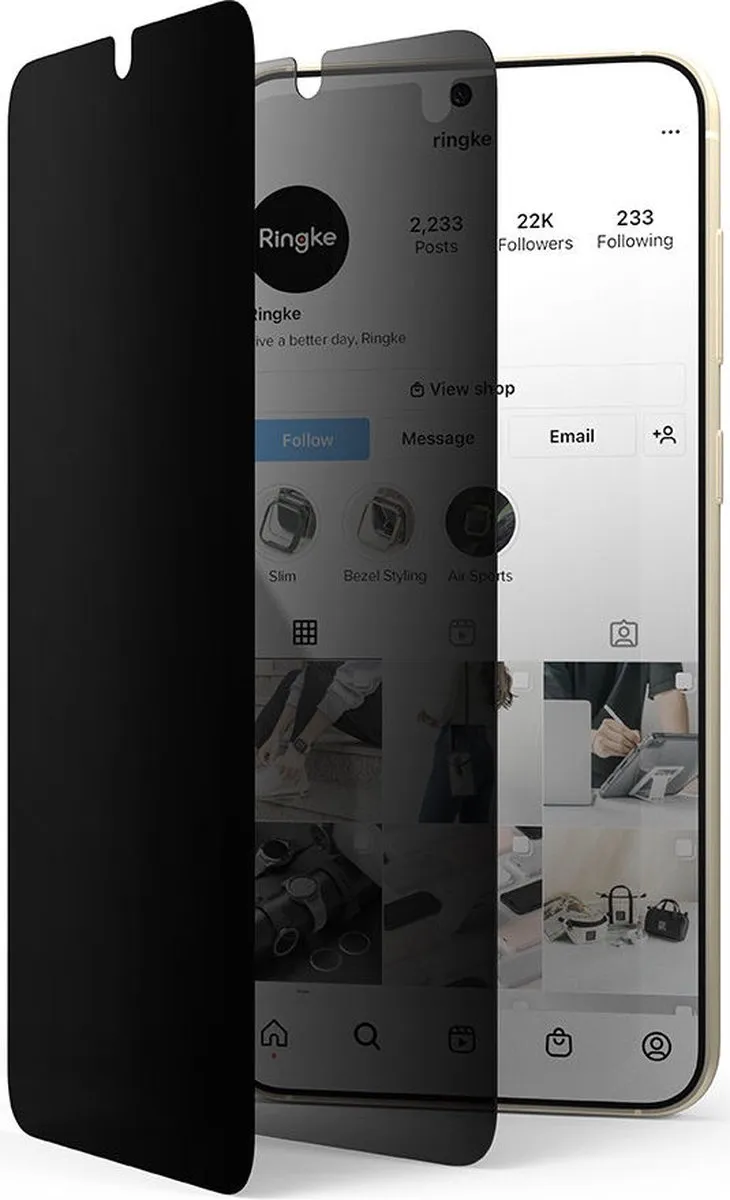 Ringke Screen Protector Samsung Galaxy S23+ - 9H Tempered Glass - Inclusief Jig - afbeelding 6 van 6