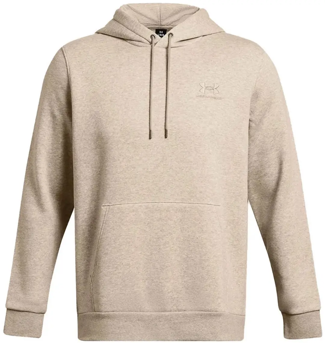 Under Armour UA Icon Fleece Hoodie-BRN Heren Sporttrui - Timberwolf Taupe Light Hthr - Timberwolf Taupe - afbeelding 6 van 6