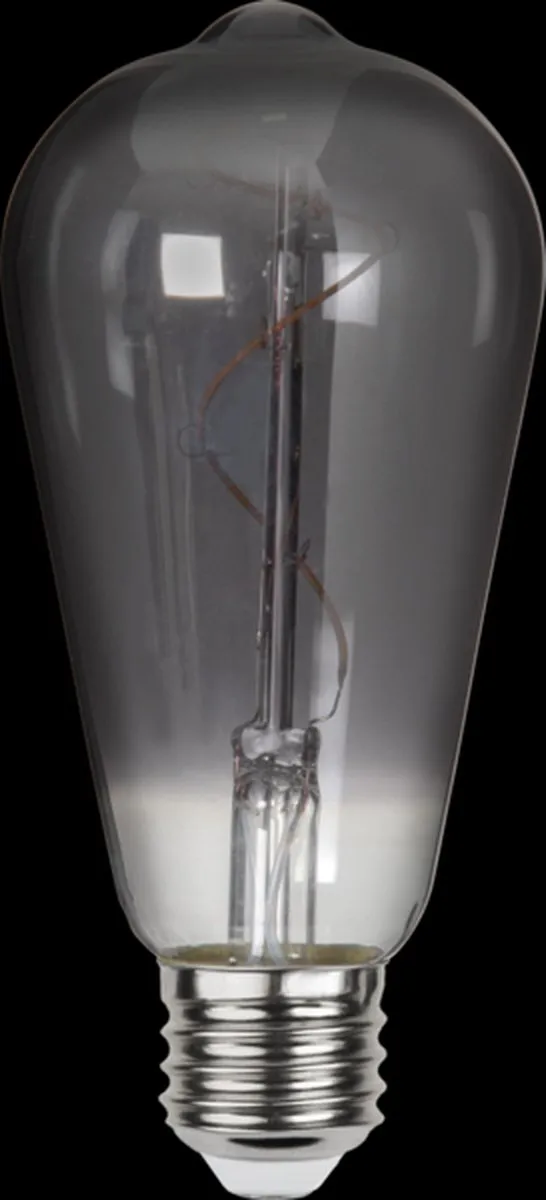Star Trading Druppel-Edison Rookglas E27 3W - Warm Wit