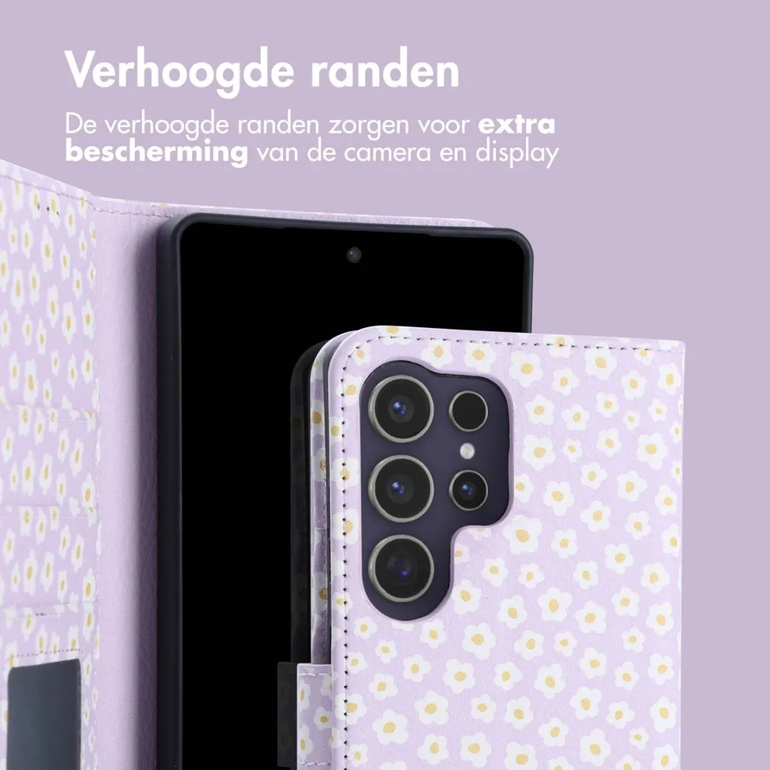 Imoshion Samsung Galaxy S25 Ultra Hoesje White Daisy - 3 Pasjes