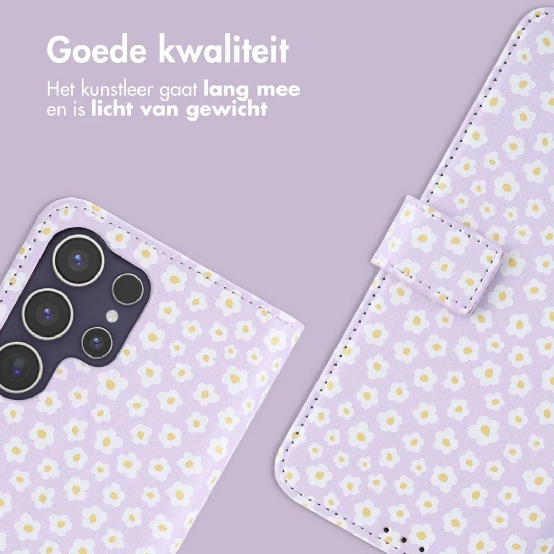 Imoshion Samsung Galaxy S25 Ultra Hoesje White Daisy - 3 Pasjes
