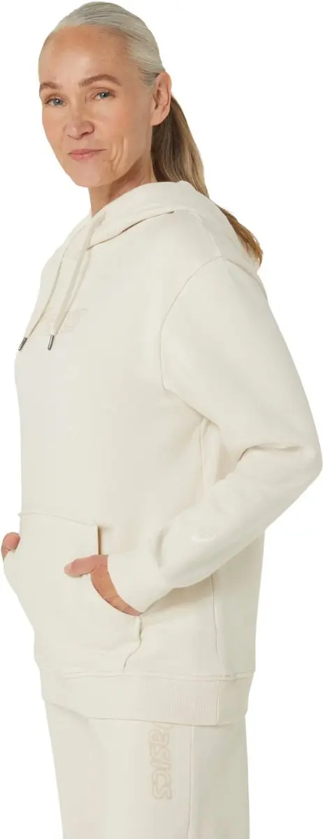 ASICS Logo Overhead Hoodie Dames - Crème - afbeelding 3 van 6