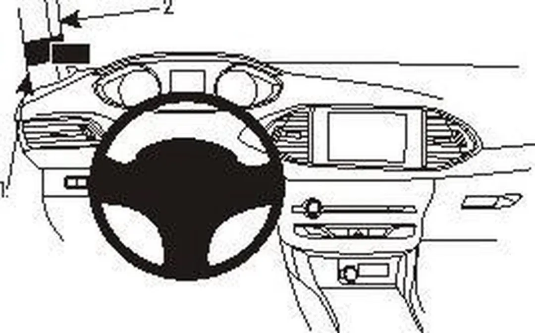 Brodit ProClip Peugeot 308 2014 Houder - 804953 - Zwart