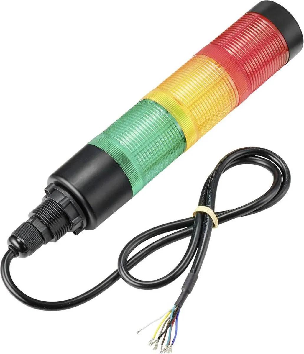 Tru Components TC-11469364 Signaalzuil - Rood/Geel/ Groen - Zwart