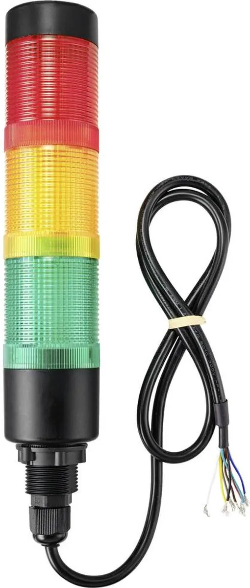 Tru Components TC-11469364 Signaalzuil - Rood/Geel/ Groen - Zwart
