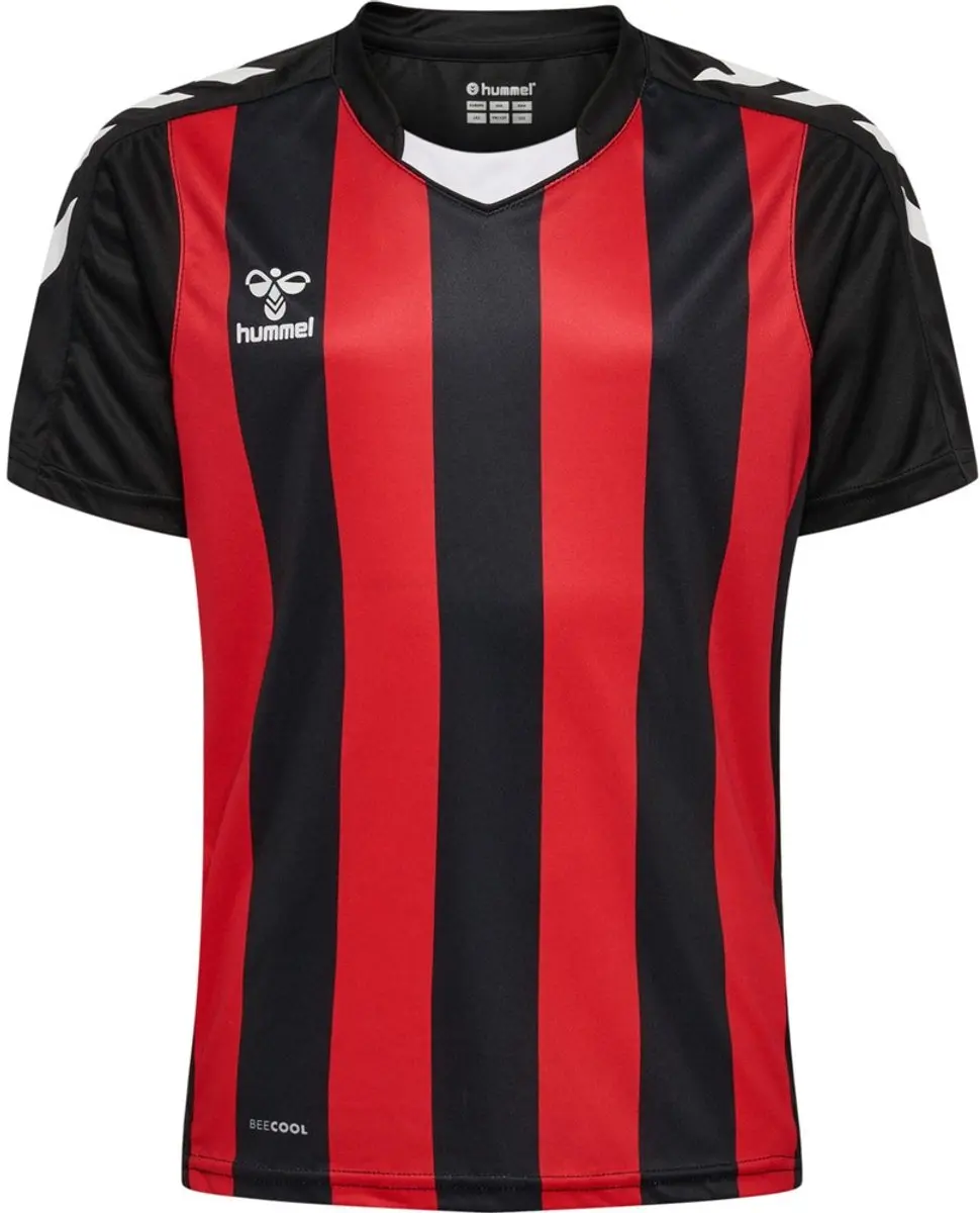 Hummel Hmlcore XK Striped Kindershirt - Zwart/Rood - 152 - afbeelding 6 van 6