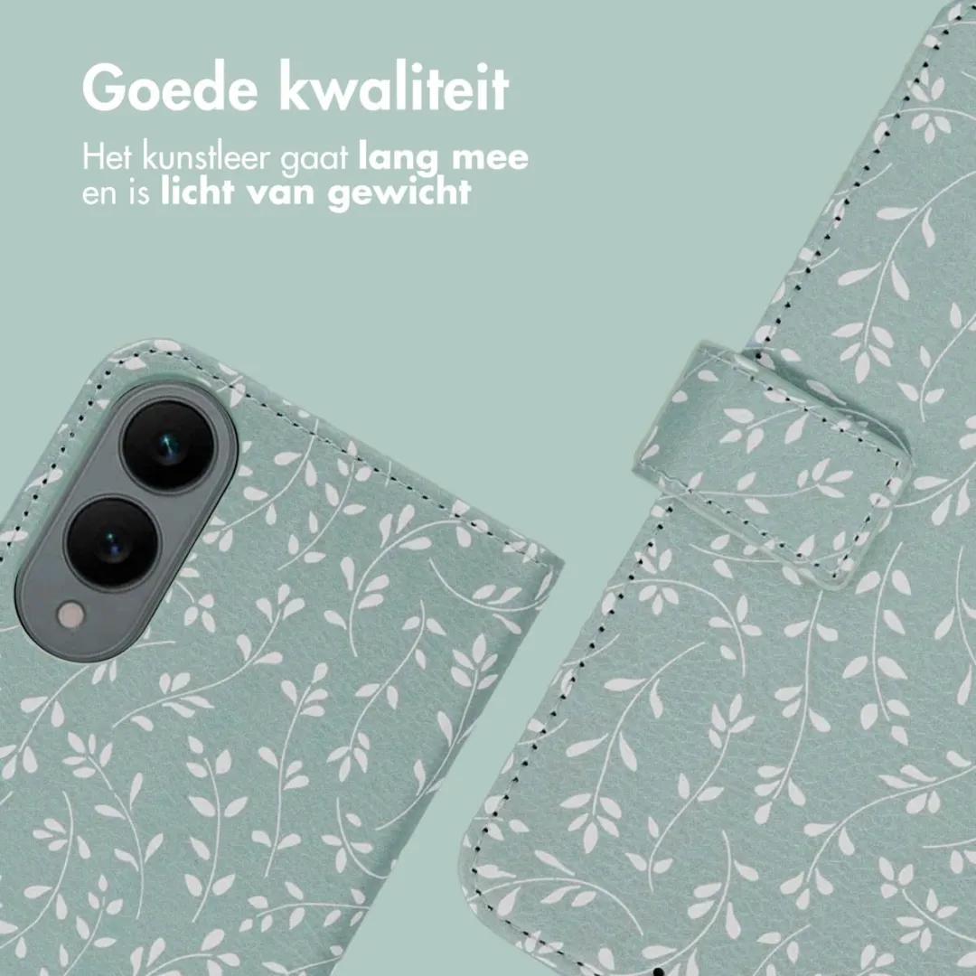 Imoshion Hoesje Samsung Galaxy S25 Edge Smoke Green Flowers - 3 Pasjes