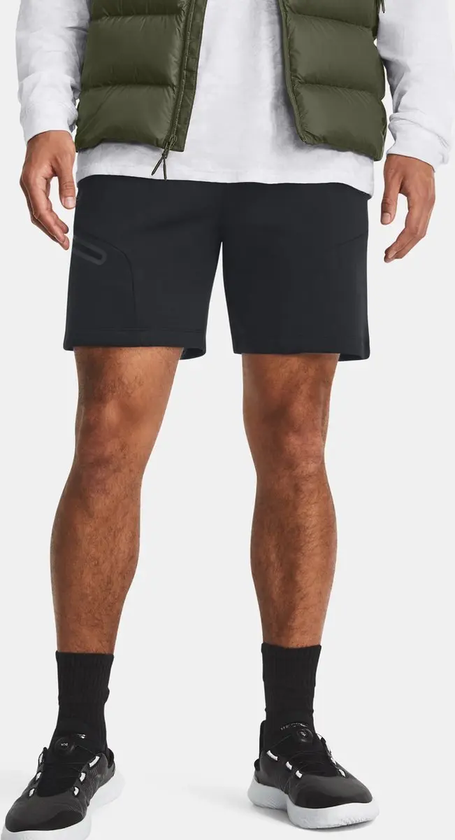 Under Armour Unstoppable Fleece Korte Broek - Zwart - afbeelding 3 van 6