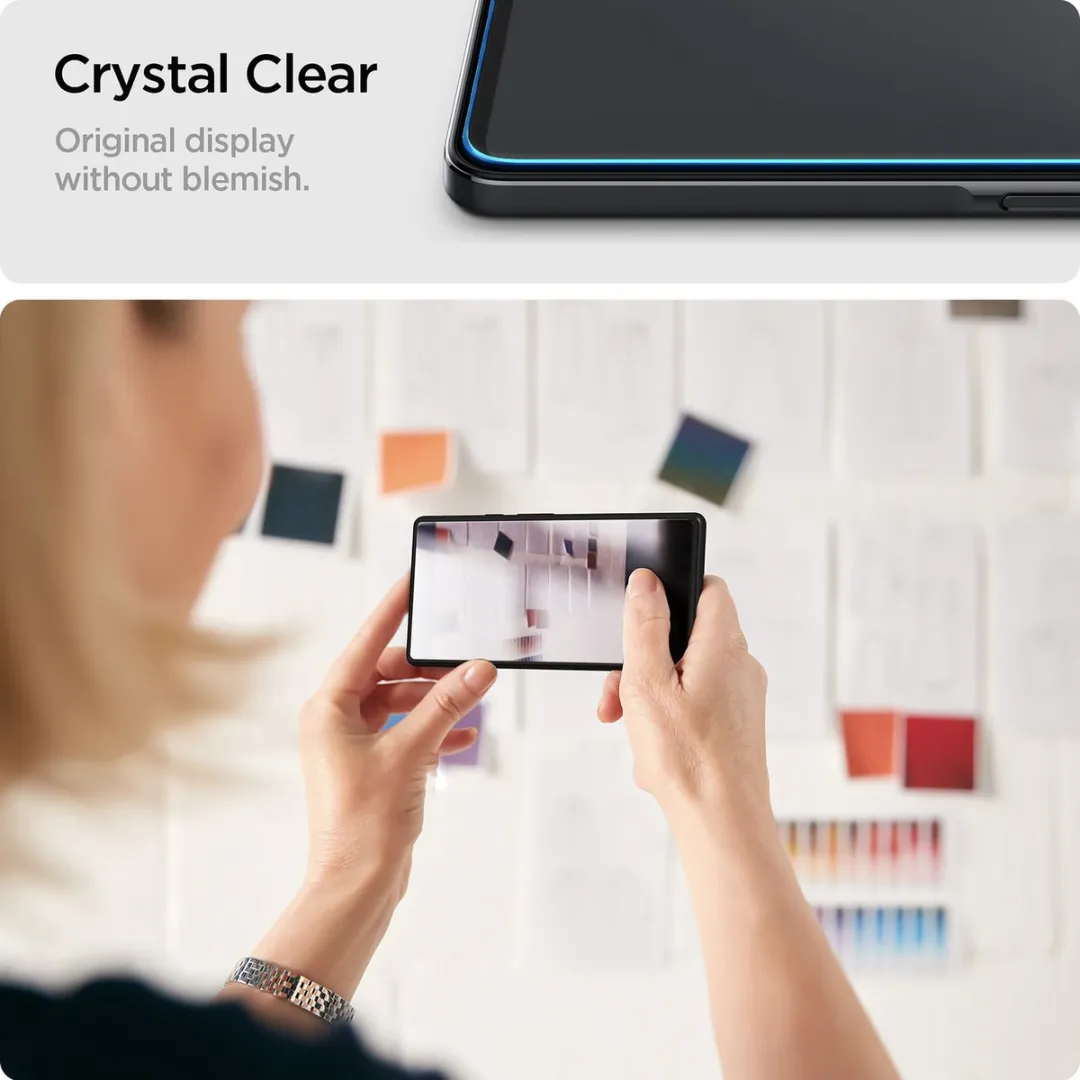 Spigen Galaxy A16 Tempered Glas tR Slim Screenprotector - 2 Stuks - Transparant - afbeelding 6 van 6