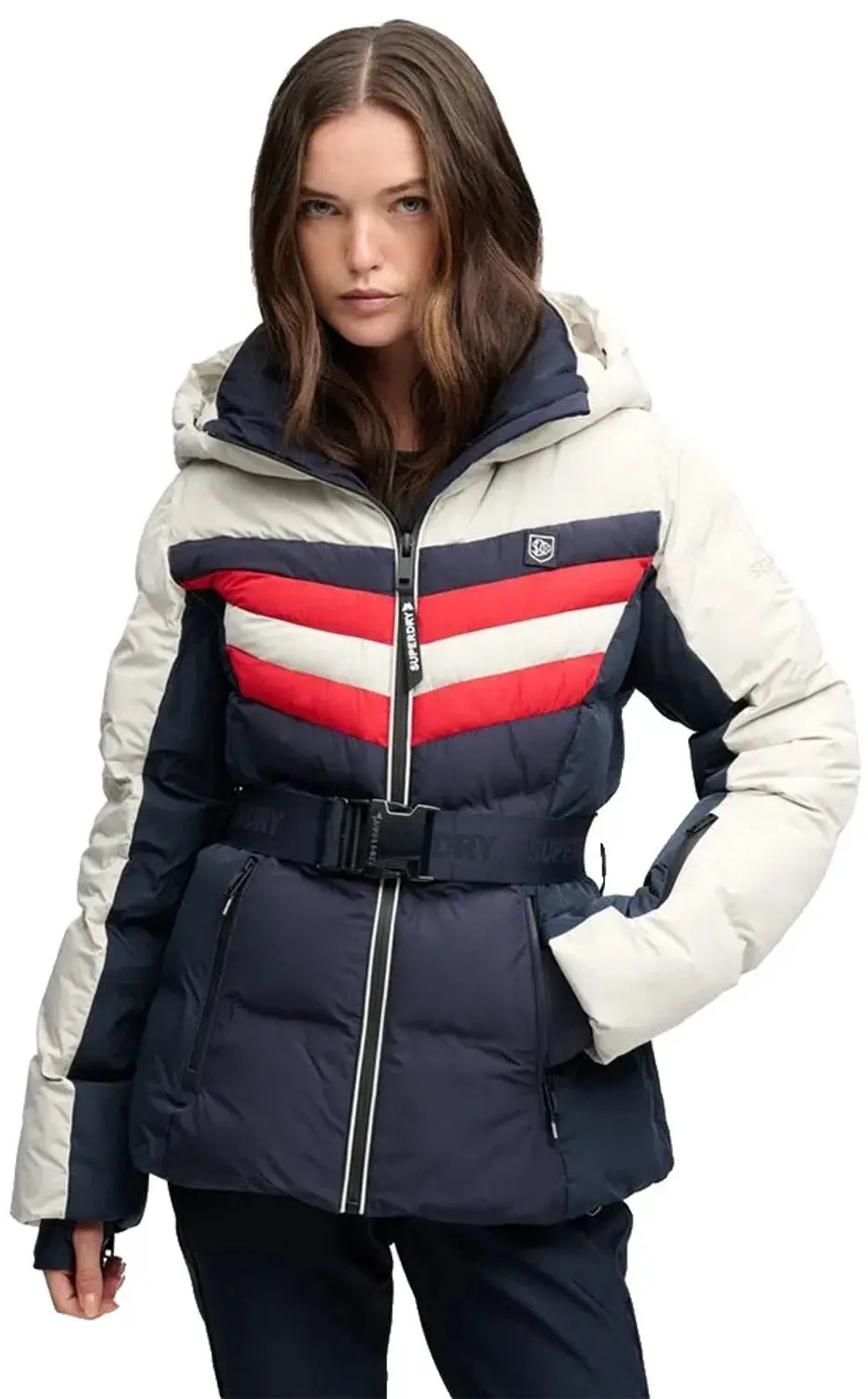 Superdry Luxe Chevron Dames Ski Jas