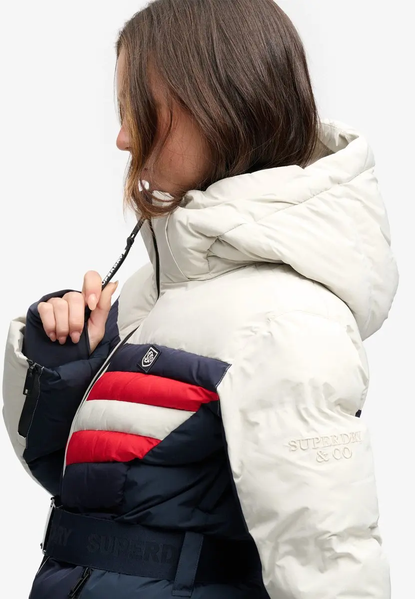 Superdry Luxe Chevron Dames Ski Jas - Darkest Navy - XXS - afbeelding 5 van 6