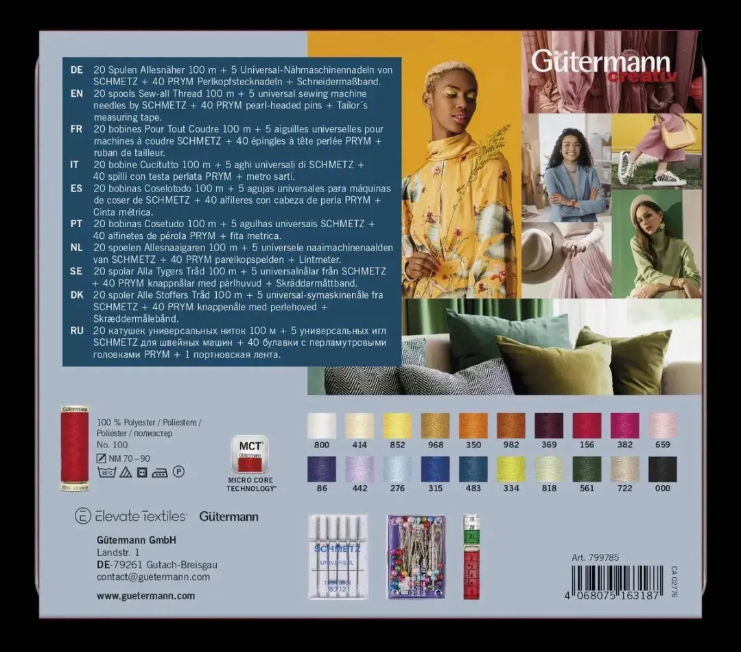 Gutermann Fashion Set Naaigaren - 20 Kleuren 1320 Stuks