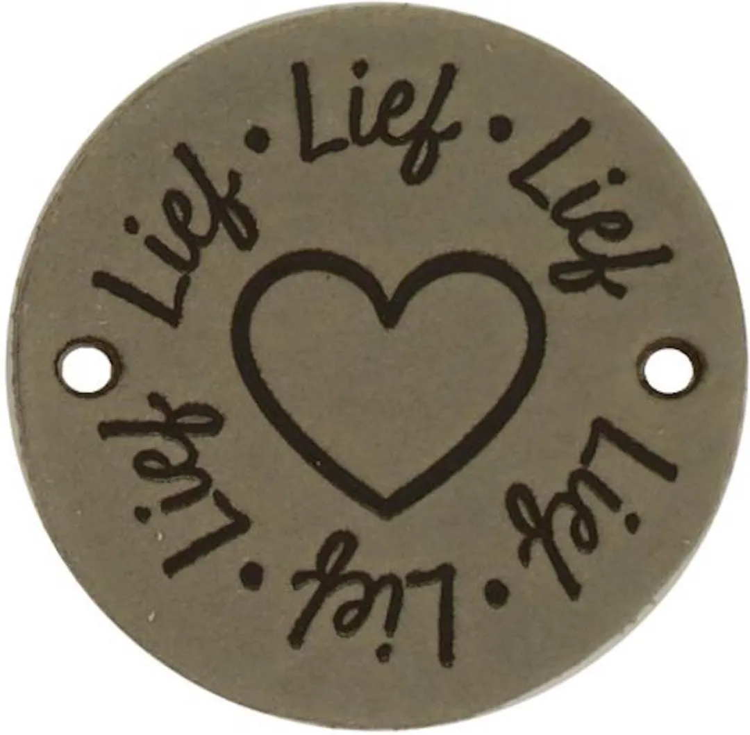 Durable Leren Label Lief met Hart