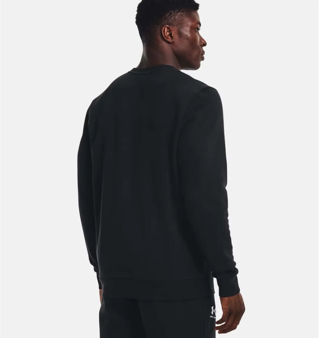 Under Armour Essential Fleece Crew-Blk - Maat MD - afbeelding 4 van 6