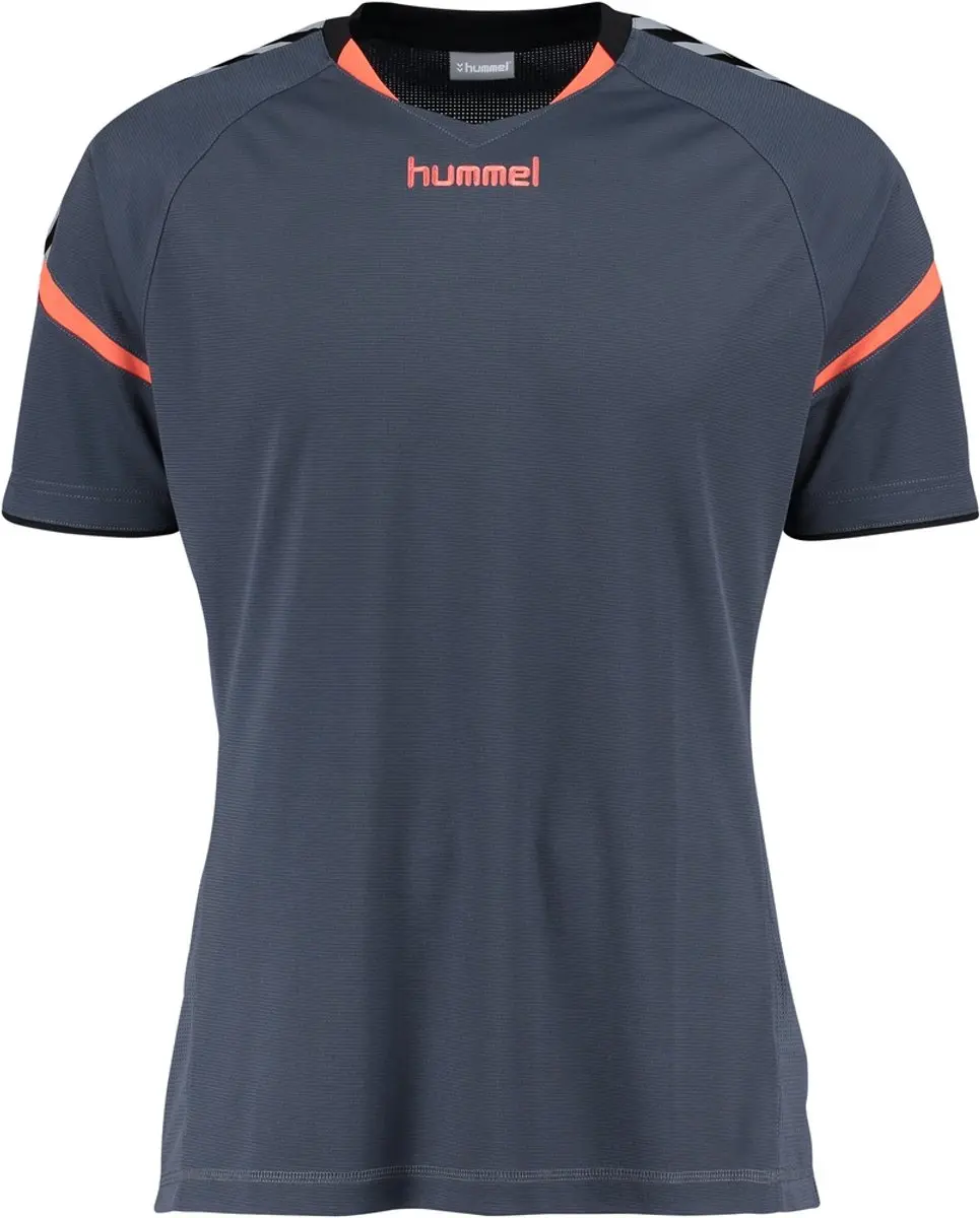 Hummel Authentic Charge Poly Kindershirt - Ombre Blue/Nasturtium - afbeelding 2 van 5