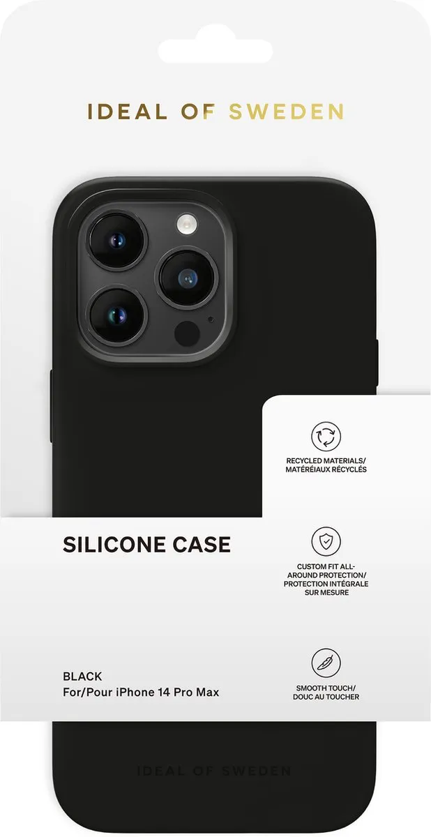 iDeal of Sweden iPhone 14 Pro Max Silicone Hoes - Zwart