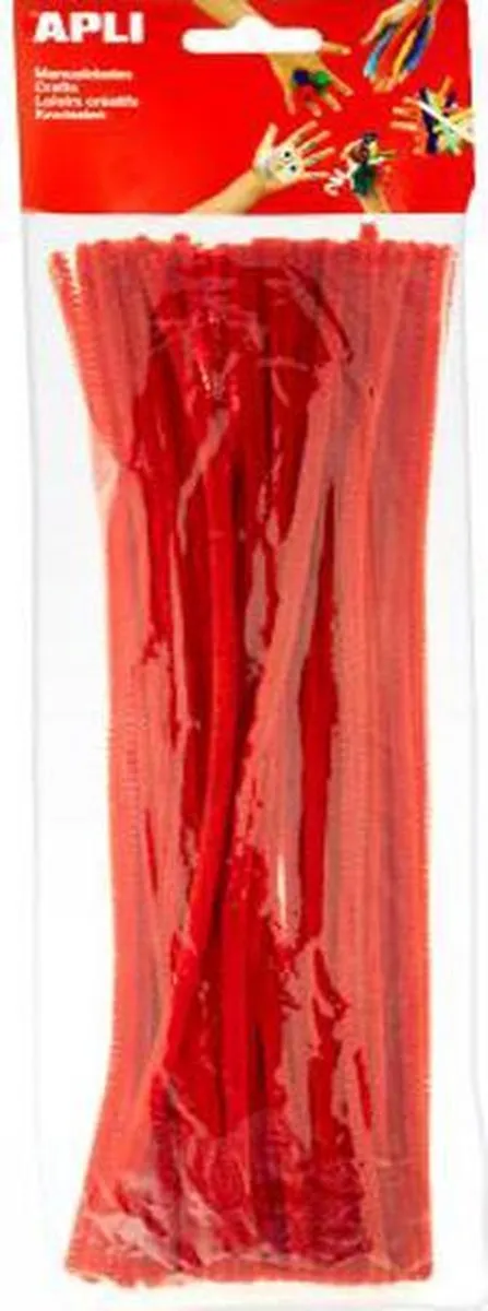 Apli Kids Chenille Draad Pijpenragers Rood 6mm x 30cm