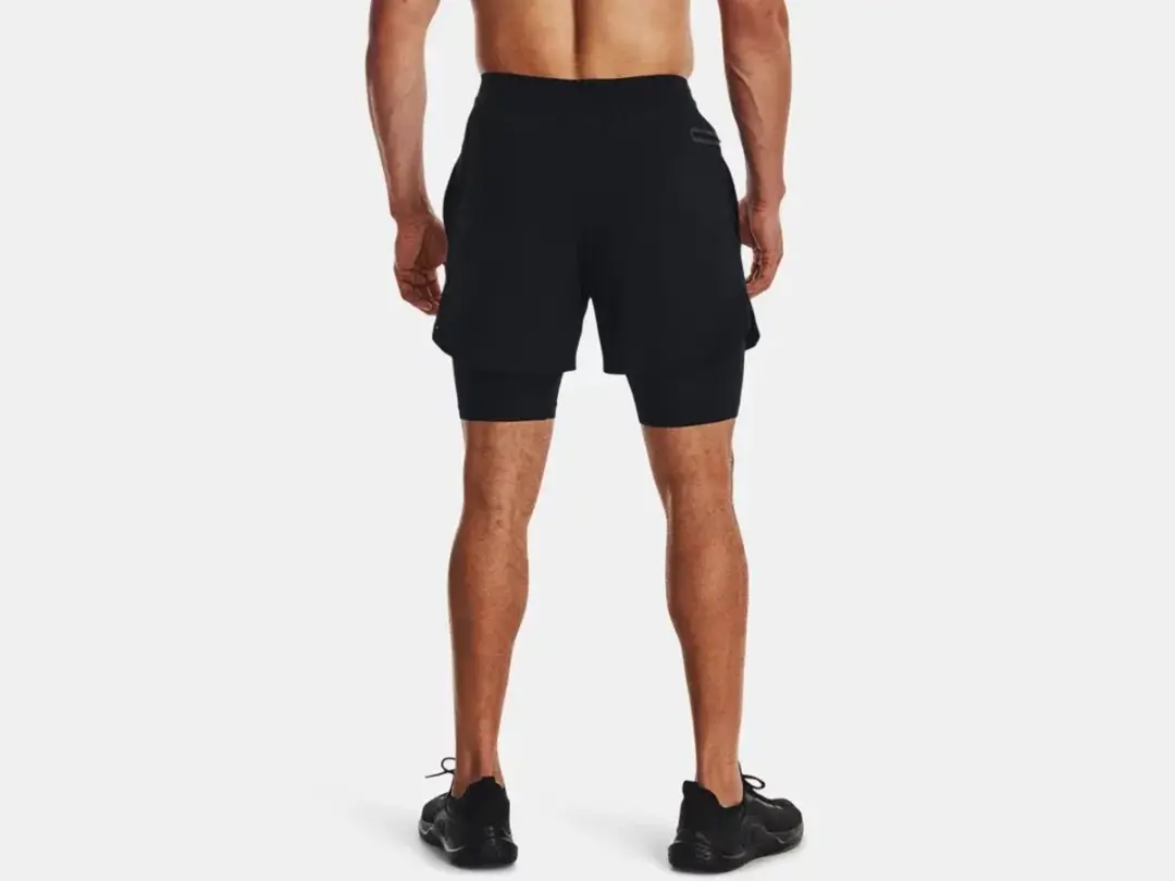 Under Armour Peak Woven 2-in-1 Korte Broek - Zwart - S - afbeelding 4 van 6